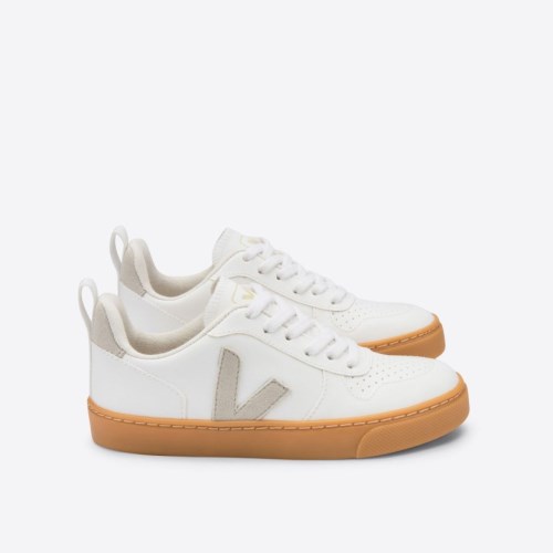 Veja V-10 CWL Kids Trainers White UK 97586